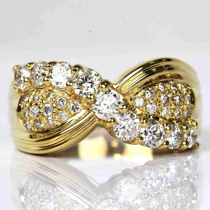 K18ダイヤモンドリング　20号　1.05ct 　30186　【中古】