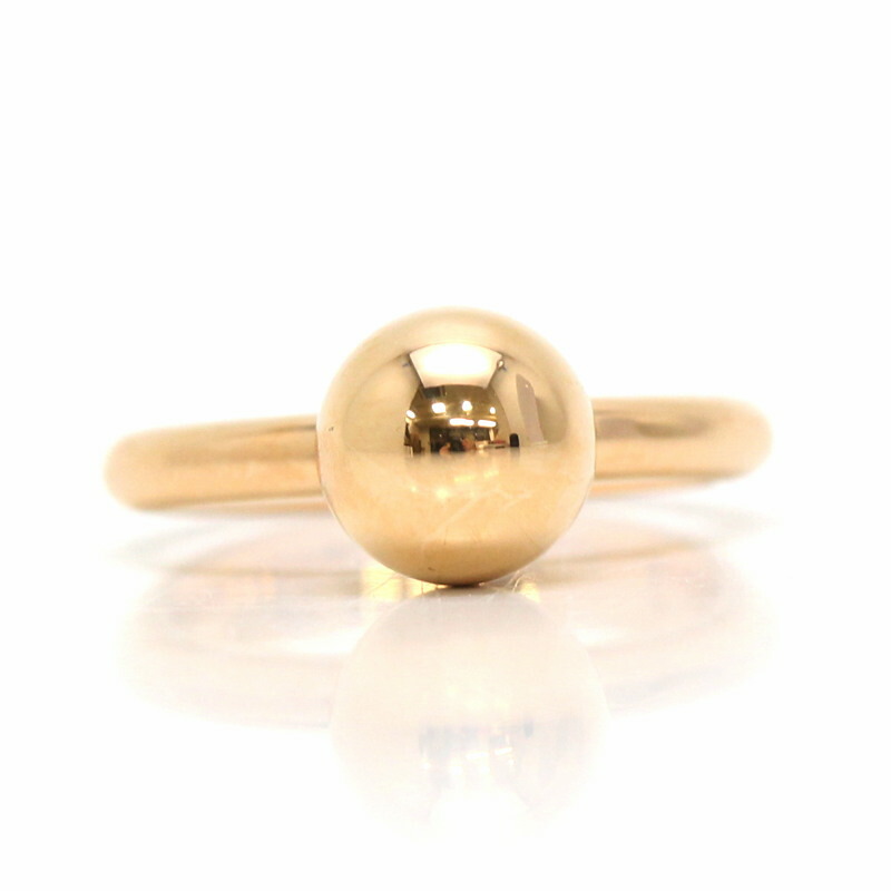 Tiffany&Co. ティファニー ハードウェア ボールリング 7号 K18PG 18金 ピンクゴールド 指輪 約4.1g 31407【中古】