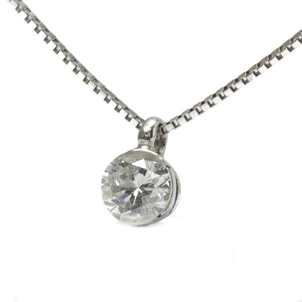 ダイヤモンド ネックレス 0.20ct 一粒 Pt850/900 プラチナ 定番人気 レディース 64787【中古】
