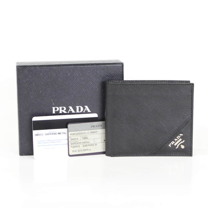 楽天市場】【財布】PRADA プラダ ロゴプリント 2つ折り財布 二