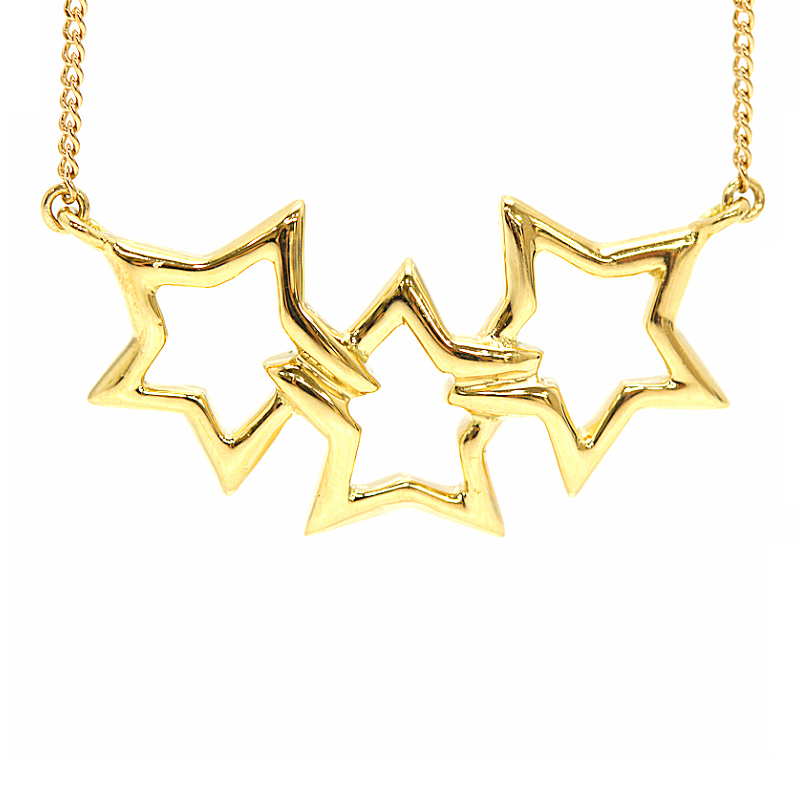 Tiffany&Co. ティファニー トリプルスターネックレス 星 18金イエローゴールド K18YG 42cm 3.9g 31651【中古】|たまや質店