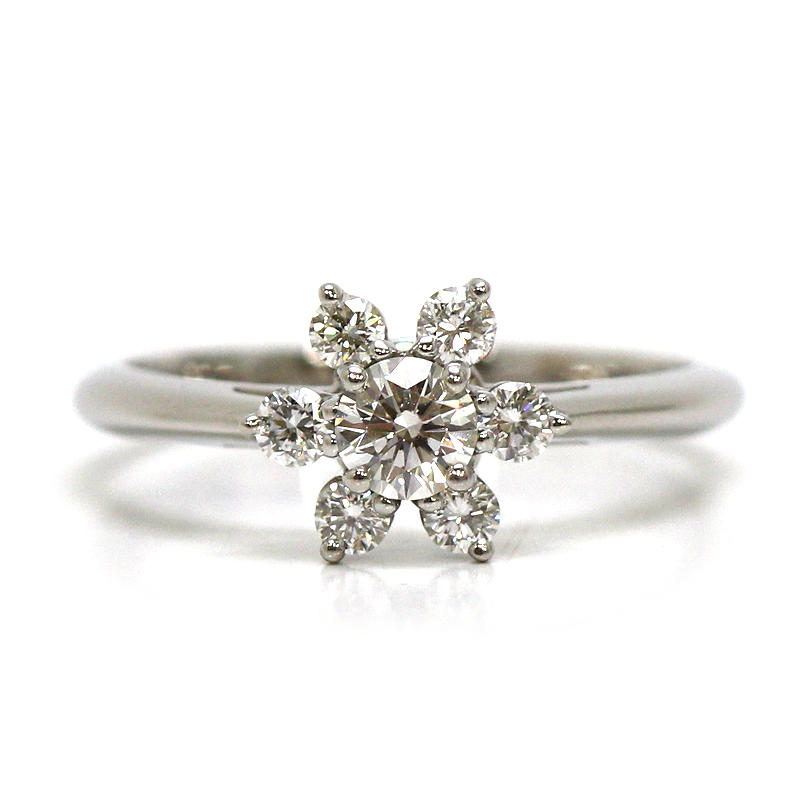 Tiffany&Co. ティファニー バターカップ リング 10号 約8mm×9mm Pt950 プラチナ ダイヤモンド 指輪 花 30236 【中古】|たまや質店