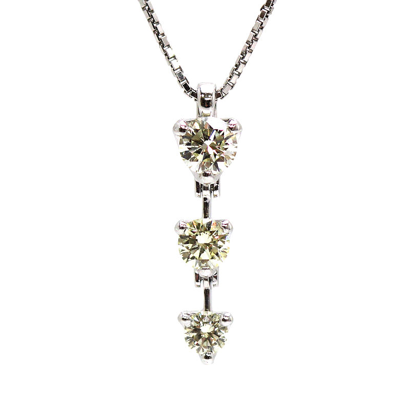TASAKI タサキ ダイヤモンド トリロジー ネックレス 0.46ct Pt850/900　プラチナ　23014【中古】
