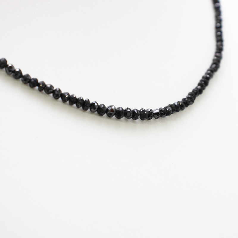 ブラックダイヤモンド ネックレス 20.00ct K18WG 18金ホワイトゴールド 30182【中古】