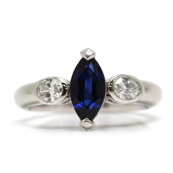 楽天市場】ブルーサファイア 1.043ct リング 12号 PT900