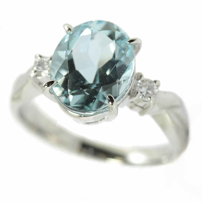 1.504/0.43ct アクアマリン リング 12号 Pt900 プラチナ