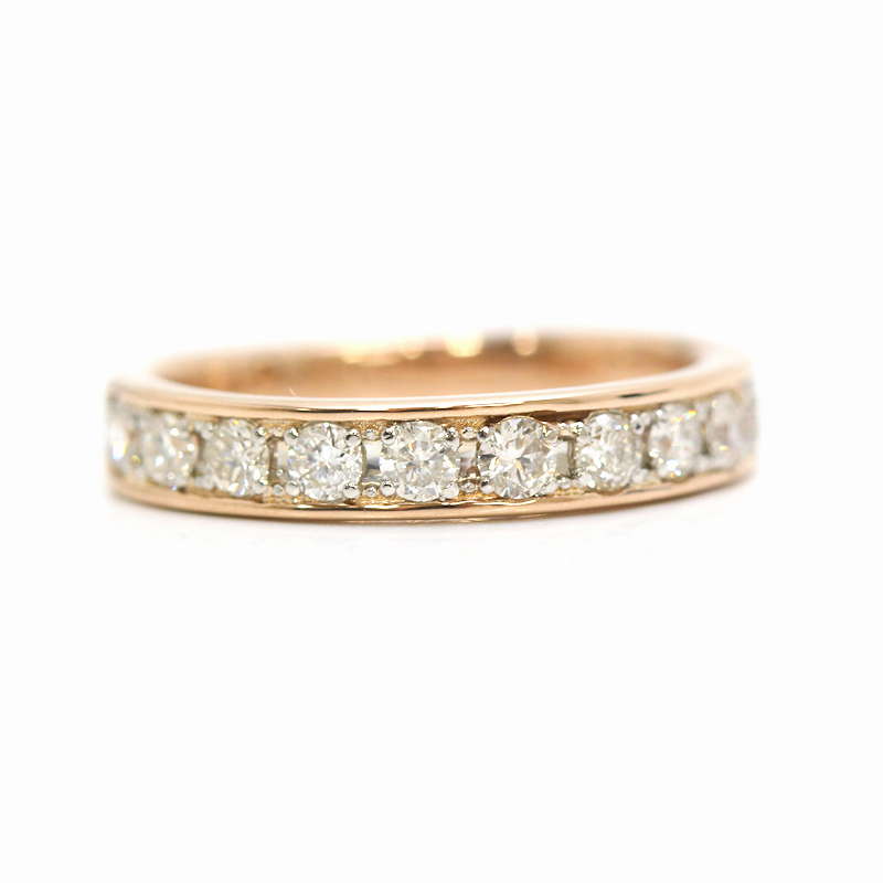ハーフエタニティリング 指輪 ダイヤモンド 0.50ct 18金ピンクゴールド・プラチナ K18PG・Pt900 9号 3.2g 31646【中古】｜たまや質店