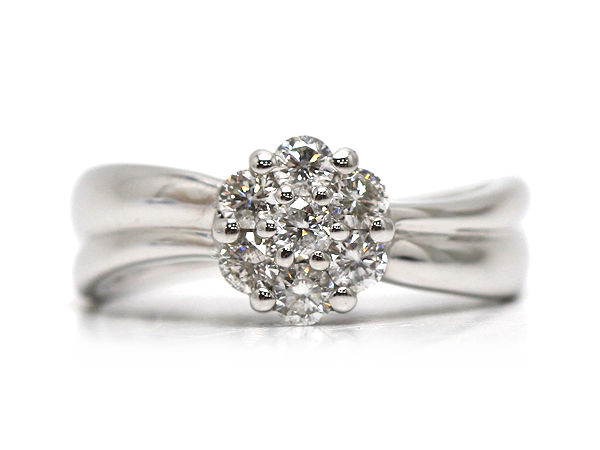 Pt900 ダイヤモンドリング 10.5号 0.45ct 約4.3g プラチナ 指輪 19642 【中古】