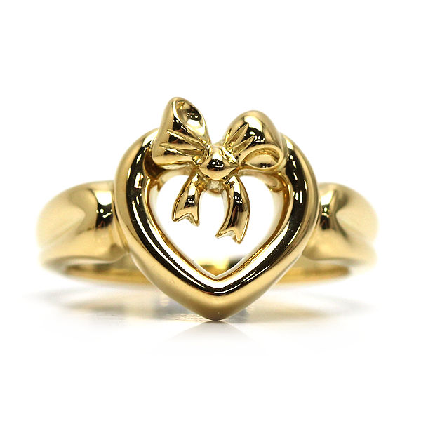 Tiffany&Co. ティファニー ハートリボンリング 6.5号 K18 18金 ゴールド 約5.0g 指輪 20584 【中古】