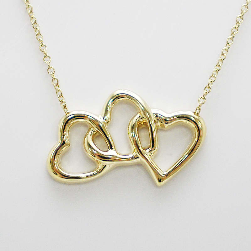 ティファニー　Tiffany&Co. トリプルハートネックレス 3連 K18YG　18金イエローゴールド　30329　【中古】