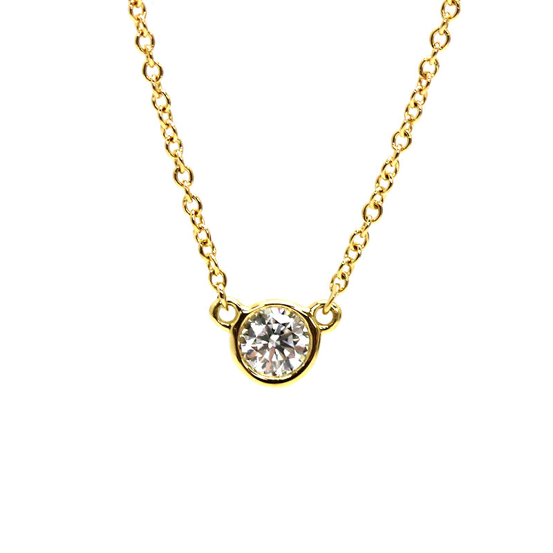 Tiffany&Co. ティファニー バイザヤード ネックレス 約40cm ダイヤモンド K18 18金 ゴールド 31928 【中古】｜たまや質店