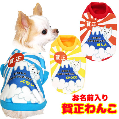 Max70 Off Summer 犬 名入れ 犬の服 賀正わんこ ドッグウェア 3d 秋冬 新年 愛犬のお名前入り 年賀状 Sale開催中 服 Sg