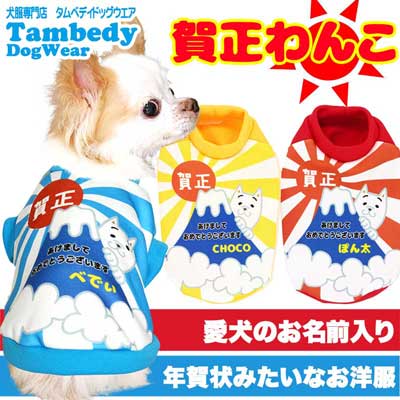 Max70 Off Summer 犬の服 新年 Sg Sale開催中 犬 愛犬のお名前入り 名入れ 服 賀正わんこ 秋冬 3d ドッグウェア 年賀状