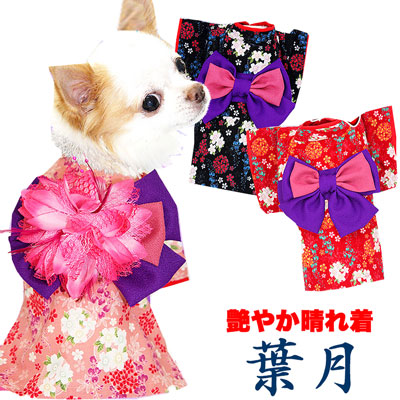 楽天市場 16周年 Sale 開催中 犬 服 秋冬 犬の服 ドッグウェア 艶やか晴れ着 葉月 はづき コサージュ別売 1710 着物 正月 七五三 チワワ ダックス トイプードル タムベディ かわいい ポメラニアン G 犬服専門店ｔambedyｄogｗear