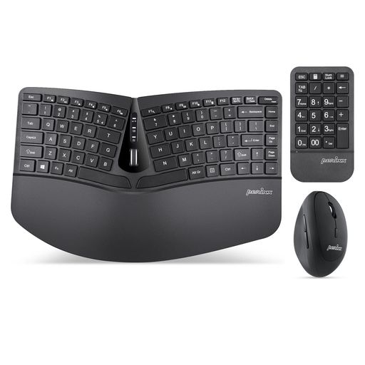 PerixxぺリックスPERIDUO-606エルゴノミクスキーボードマウステンキー三点仕掛ける手がかり取りわける型自然調整能力のあるパームレスト付き添い人チルトホイール積み上げるメンブレン式英語取り合わせ【置き目引き受ける品】(無線電話)