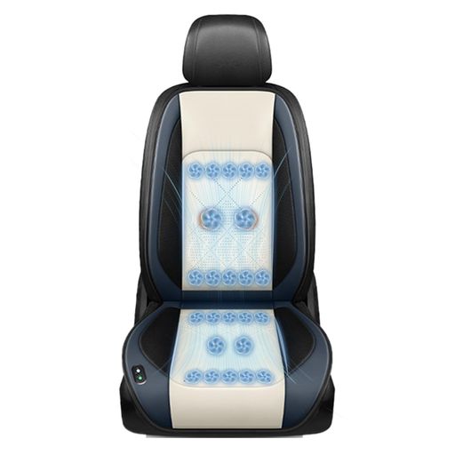 SMARTABL シートクーラー 車 クールシート 2026新進化 【マッサージ機能&24枚小型ファン】 三段階風量調節 アイスシルク素材 ハニカム構造 蒸れない 自動モード ドライブ 通勤 4色選択可能 DC1…|タムタム 店