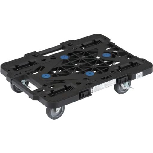 TRUSCO(トラスコ)平台車軽量ルートバンメッシュタイプ370x500荷重100kg連結・スタッキング可能4輪オール自在ストッパー付黒MPK-500JS-BKx2【ケース販売】