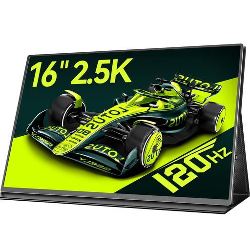 2.5K120Hzモバイルモニター16インチNewsoulゲーミングIPSノートパソコン用ポータブルモニター125%sRGB色域400nit薄型高級アルミ合金製ポータブルディスプレイ