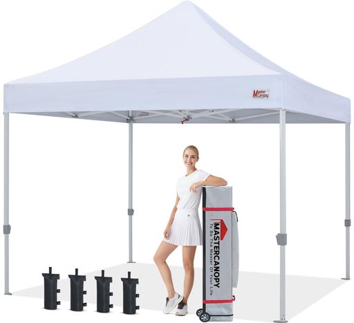 マスターキャノピー(MASTERCANOPY)タープテント ワンタッチ 3M 商用 アウトドア用 三段階調節 スチールフレーム 耐水 UVカット(キャスターバッグ ペグ ロープ ウェイトバッグ付き)(ホワイト) 楽天市場】マスターキャノピー(MASTERCANOPY)タープテントワンタッチ3M