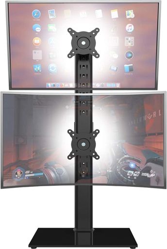 シングルLCDコンピュータモニター、独立型スタンドスタンド、13”～32”画面用、回転式、高さ調節可能、回転