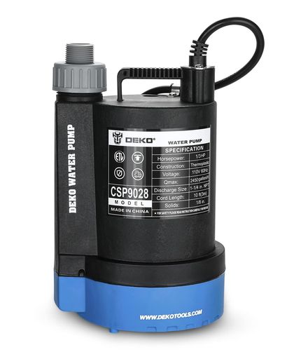 水中ポンプDEKO排水ポンプ底部入水式循環ポンプ最大吐出量9275L/H最大揚程8.5M強力ポンプ汚水清水両用50/60Hz共用電動ポンプ水耕栽培水槽ウォーターポンプ水族館給水散水ポンプ