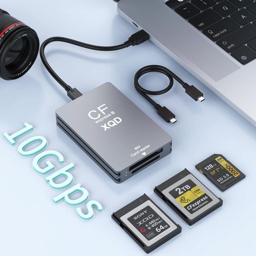 CFexpressTypeb歌留多主導者5インチ1xqd歌留多主導者USBC/USBA手合いb10GbpsUSB3.2Gen2最大限度2TBCFexpress/XQD/SD歌留多主導者(CFexpressTypeB+SD