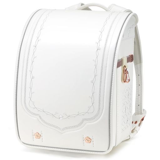 [バオバブの願い]ランドセル女の子ワンタッチロック軽量豪華刺繍A4フラットファイル対応japaneseschoolbagbabr-2285g(Moroccoホワイト)