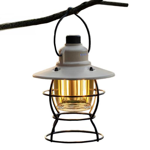 楽天市場】電気式キャンプランタンUSB充電式 type-cレトロ LEDランタン