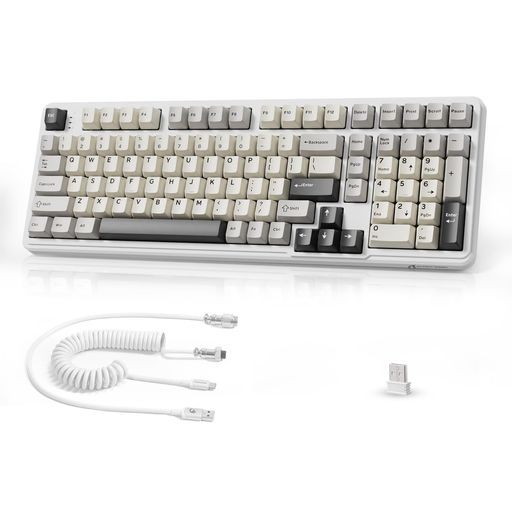 MAMBASNAKExATTACKSHARKX98PROゲーミングキーボード98足懸かり3流行り物繋ぎ合わせる(Bluetooth/2.4G/有線)メカニカルキーボードワイヤレスガスケット社会システム5層消音腹積もりカスタムリニアブルーベリー軸熱取り替えっこ能力のある