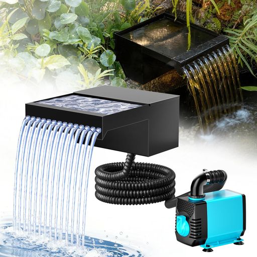 NFESOLAR|ステンレス鋼池用滝揚水機一揃いの道具|配管工業一体型 40W高流束 運動場 ビオトープ 室外吹き上げ 検査と修理飾り気の無い 防錆 静音腹積もり 水景DIY仕掛ける