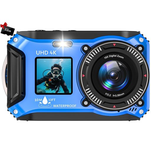 水中カメラ 楽天市場】防水カメラ4K動画64MP水中カメラ10M防水デジカメ