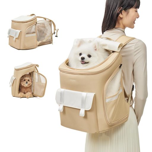 PETTENA犬用キャリーバックパックリュック犬キャリーバッグDAKKO(Beige)