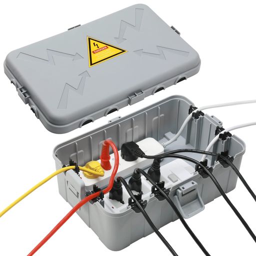 大型屋外電気ボックスIP54防水屋外コンセントカバー耐候性延長コードカバー保護プラグOutdoorOutletCoversCordCovers-グレー