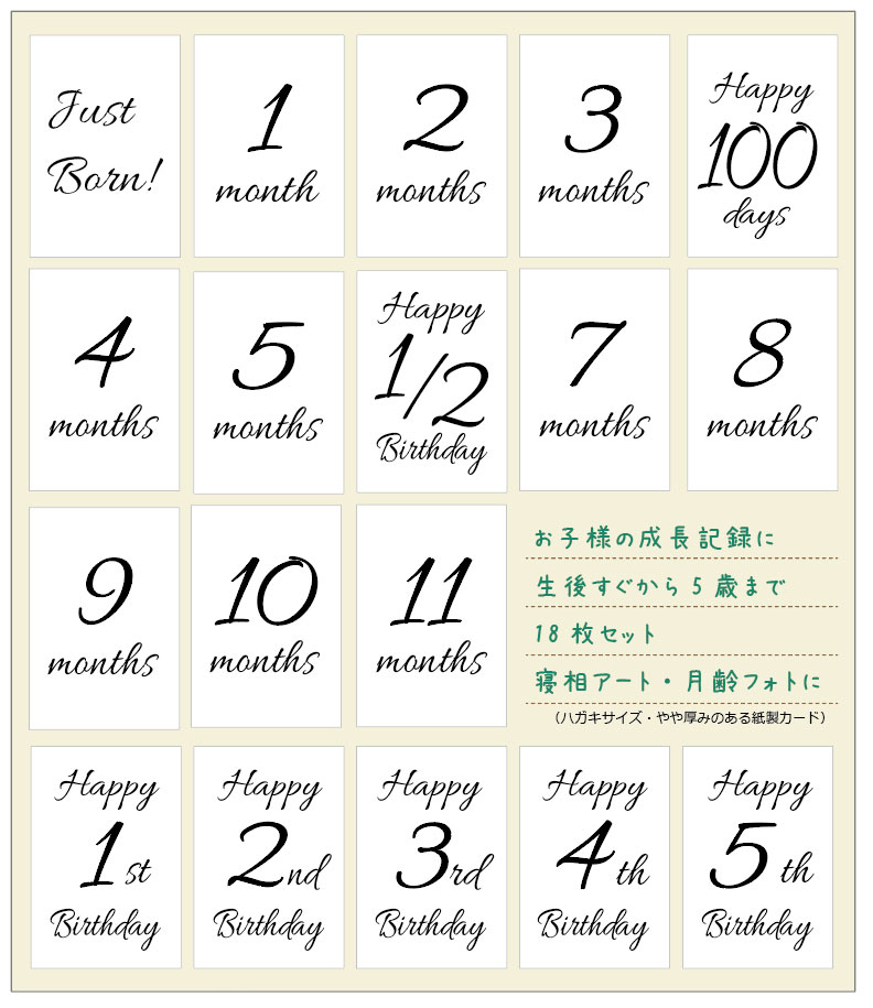 楽天市場 5才まで使える ベビーマンスリーカード 18枚セット 5歳まで Design1 月齢フォト 月齢カード シンプル 成長記録に 記念日 出産祝い 第一子 第二子 双子 ふたご デザイナー制作 はがきサイズ 女の子 男の子 ボーイ ガール シンプル 使いやすい 人気デザイン 楽天市場 5才まで使える ベビーマンスリーカード 18枚セット 5歳まで Design1 月齢フォト 月齢カード シンプル 成長記録に 記念日 出産祝い 第一子 第二子 双子 ふたご デザイナー制作 はがきサイズ 女の子 男の子 ボーイ ガール シンプル 使いやすい 人気デザイン