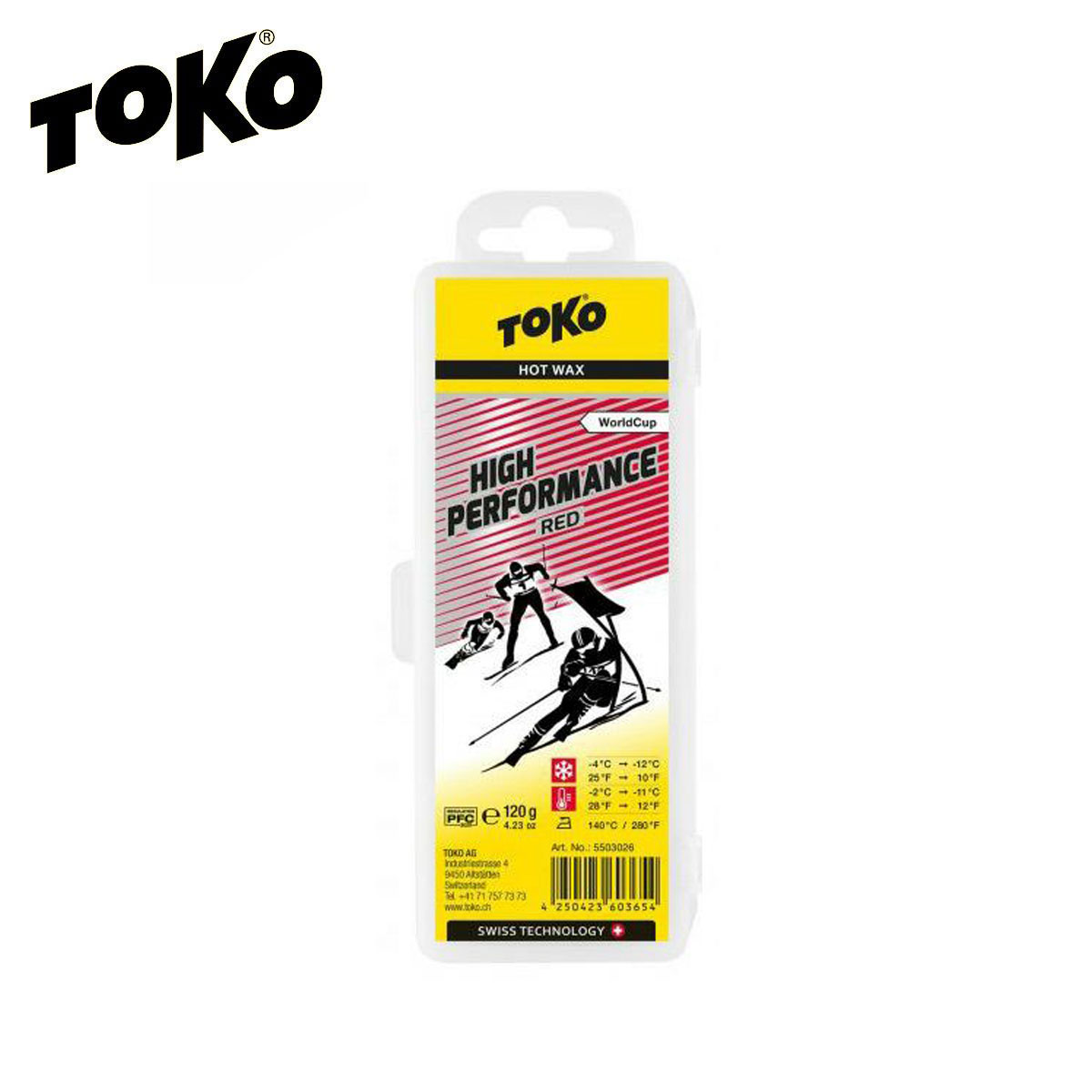 注目のブランド TOKO トコ ワックス High performance レッド 120g 5503026 固形 スキー スノーボード スノボ  fucoa.cl