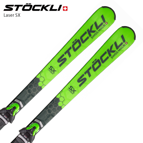 スキー板 メンズ レディース STOCKLI ストックリー＜2022＞ Laser SX + SRT Speed D20 + SRT 12 green/black ビンディング セット 取付無料 21-22 NEWモデル hq