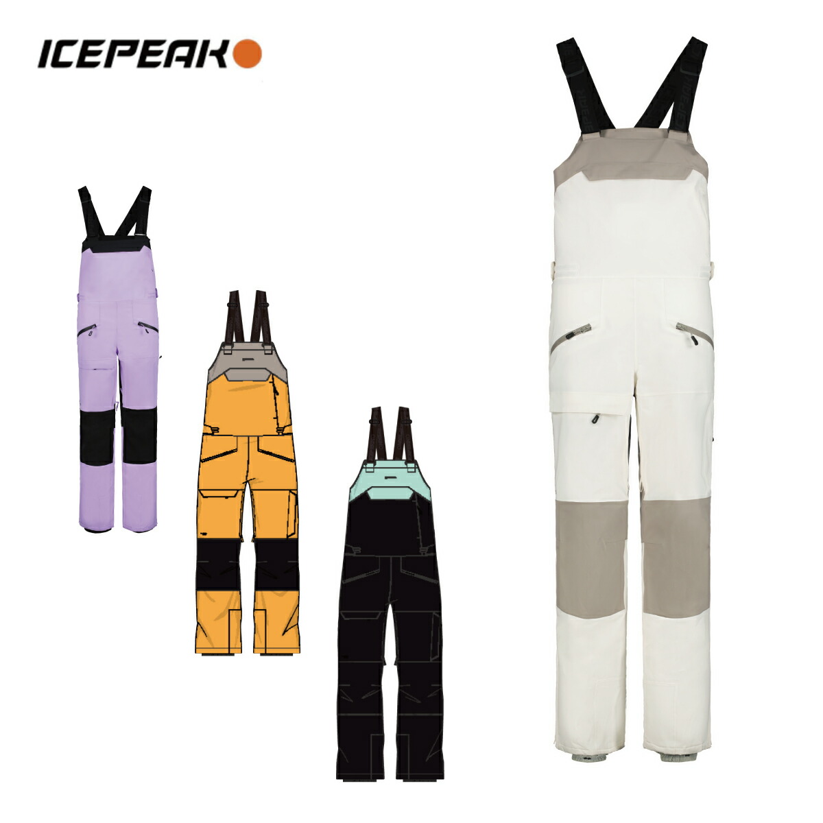ICEPEAK アイスピーク スノーボード スキーオーバーオール ビブパンツ ICEPEAK アイスピーク スノーボード スキーオーバーオール