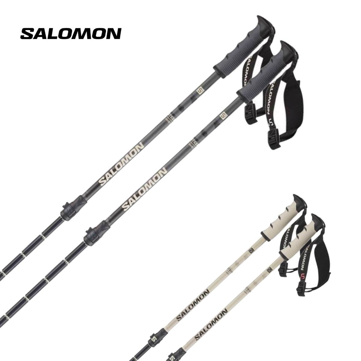 SALOMON サロモン スキーポール ストック メンズ レディース<2027>STEEP VARIO S3【伸縮式ストック】【100~135cm】【アルミ】|スキー専門店 タナベスポーツ