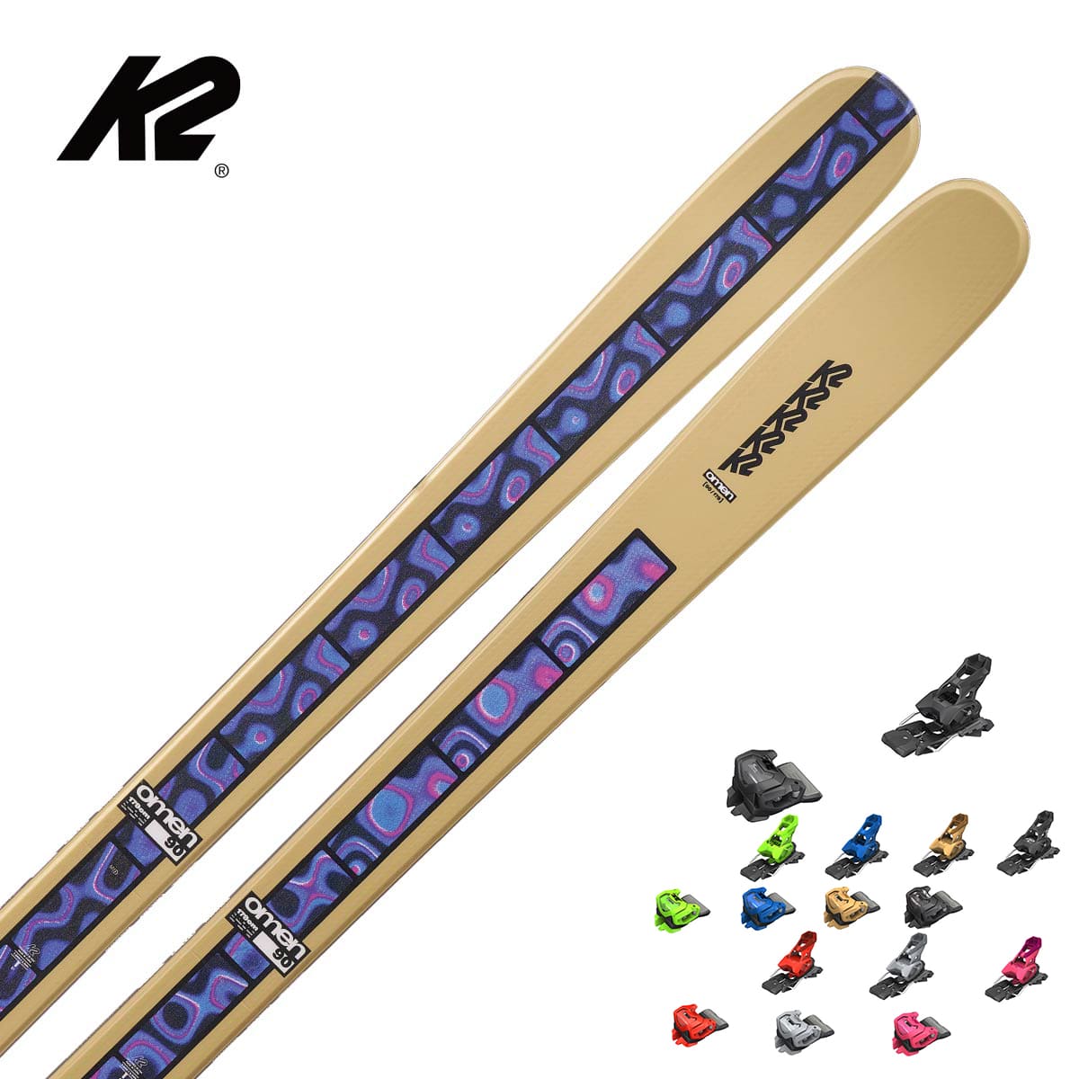 K2 ケーツー スキーの板板 メンズ レディース＜2026＞OMEN 90 [KS250956] + チロリア ATTACK 14 GW ビンディング 仕掛ける 打っ付け無料