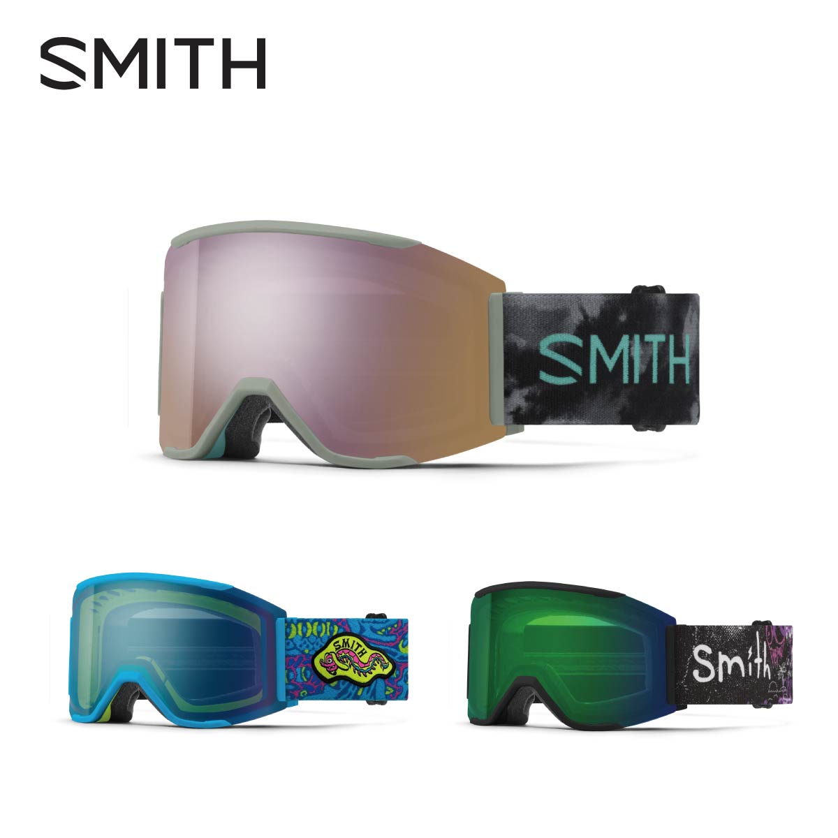 【エントリーでP最大10倍！17日9時59まで】 SMITH スミス スキーゴーグル メンズ レディース＜2026＞Squad MAG / スカッドマグ【ASIAN FIT】【スペアレンズ付】【ミラー】日本正規品