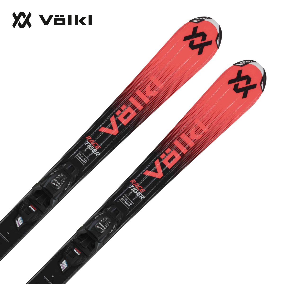 VOLKL フォルクル スキー板 キッズ ジュニア＜2026＞RACETIGER JR RED + JR VMOTION + vMotion 4.5 JR プレート/ビンディング セット 取付無料 グリップウォーク対応