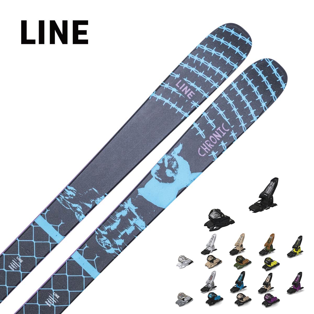LINE 伝達ルート スキーの板板 メンズ レディース＜2026＞CHRONIC 101 [LN2509290] + 目じるし GRIFFON 13 ビンディング 仕掛ける 打っ付け無料