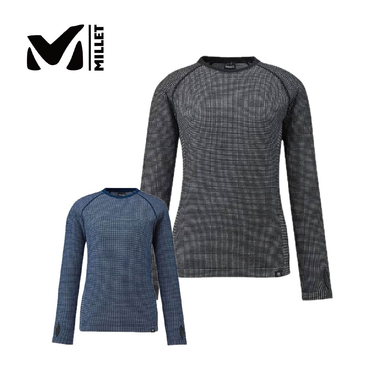 ミレー MILLET スキーの板御召しもの トップス レディース ＜2026＞MIV01915 / WAFFLE WOOL CRW W / ワーヘル 羊毛 労働者の一団