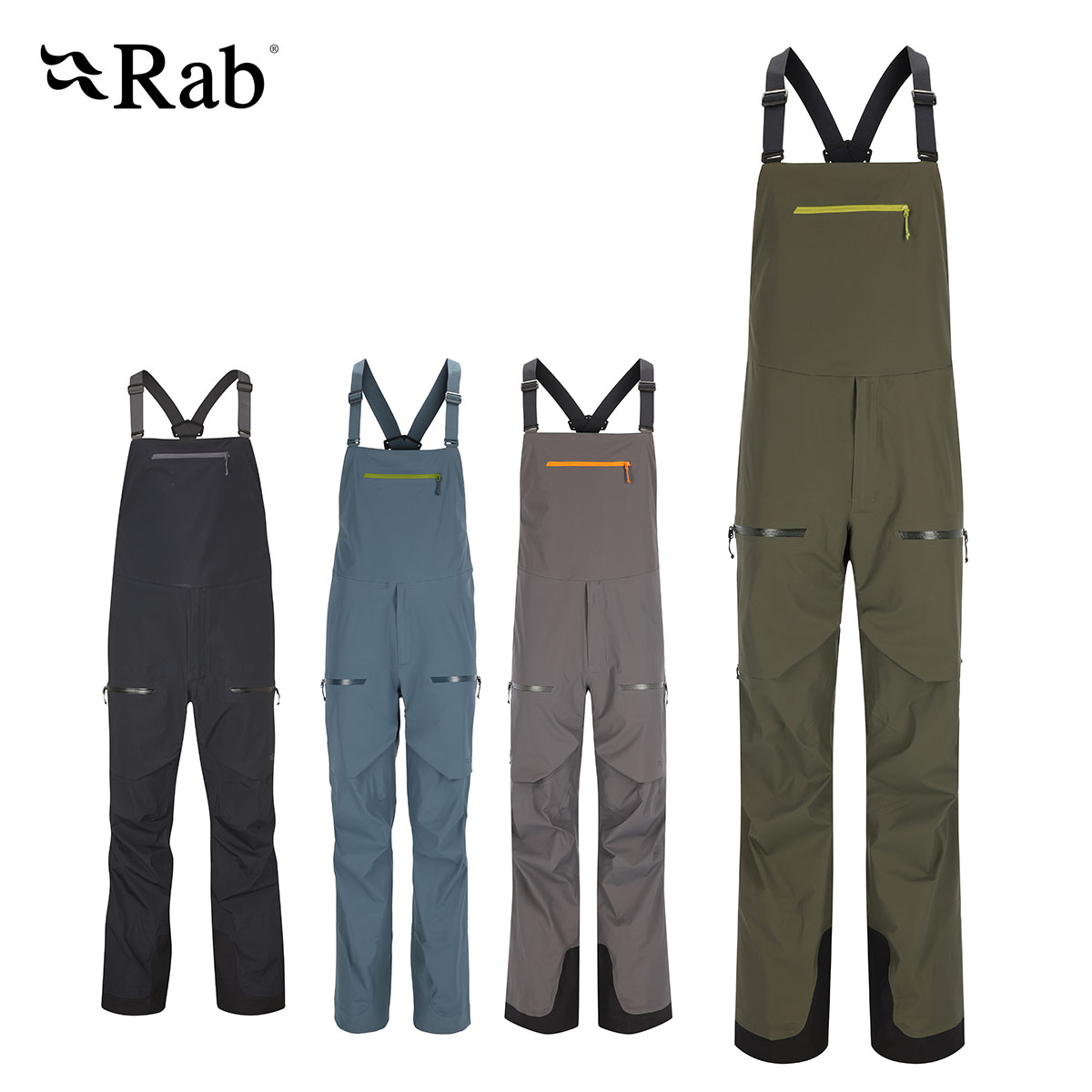 【エントリーでP最大10倍！24日20時～】Rab ラブ スキーウェア パンツ メンズ レディース ＜2026＞QWH-47 / Khroma Kinetic Bib