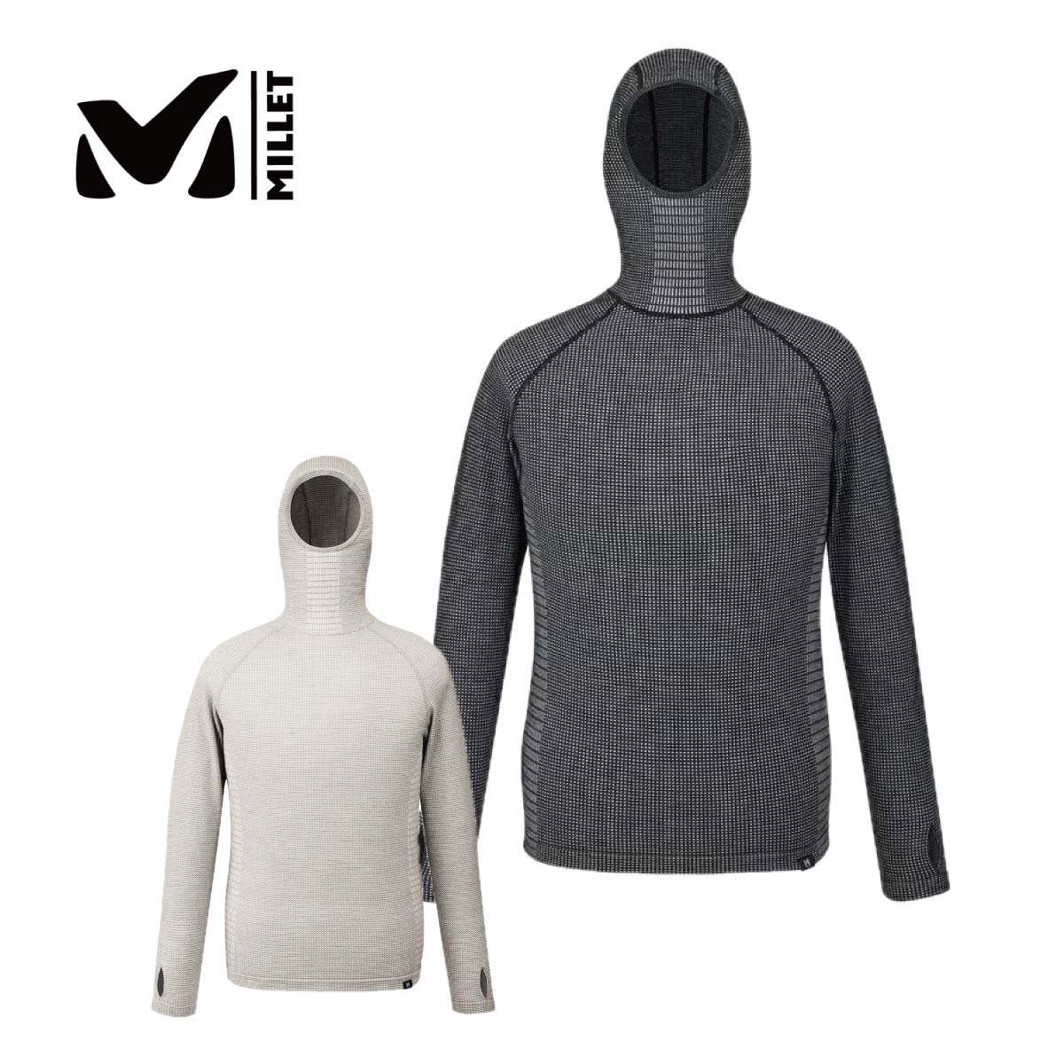 ミレー MILLET スキーの板御召しもの トップス メンズ ＜2026＞MIV01904 / WAFFLE WOOL 固定ディスク M / ワーヘル 羊毛 フーディ