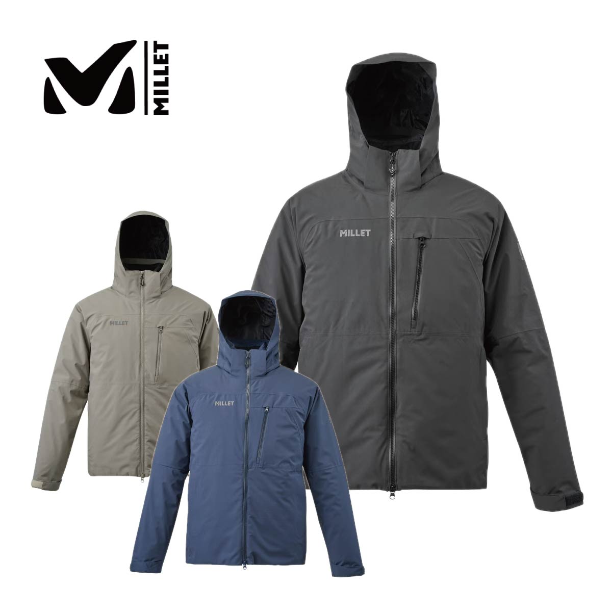 ミレー MILLET スキーの板御召しもの 上衣 メンズ ＜2026＞MIV03122 / POBEDA 3 IN 1 JKT M / ポベダ 3インチ1 上衣 メンズ [3way]