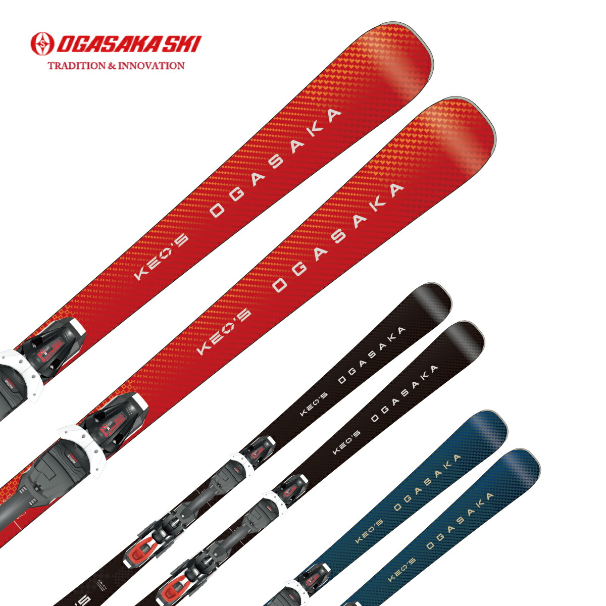 【早期取って置く】OGASAKA オガサカ スキーの板板 メンズ レディース＜2027＞KEO\u0027S KS‐CV + M-FLEX PRO BASE BK/WT + PRD11GW BK/WT/RD ビンディング 書き割り 滑りだし無料【グリップウォーク相応う】