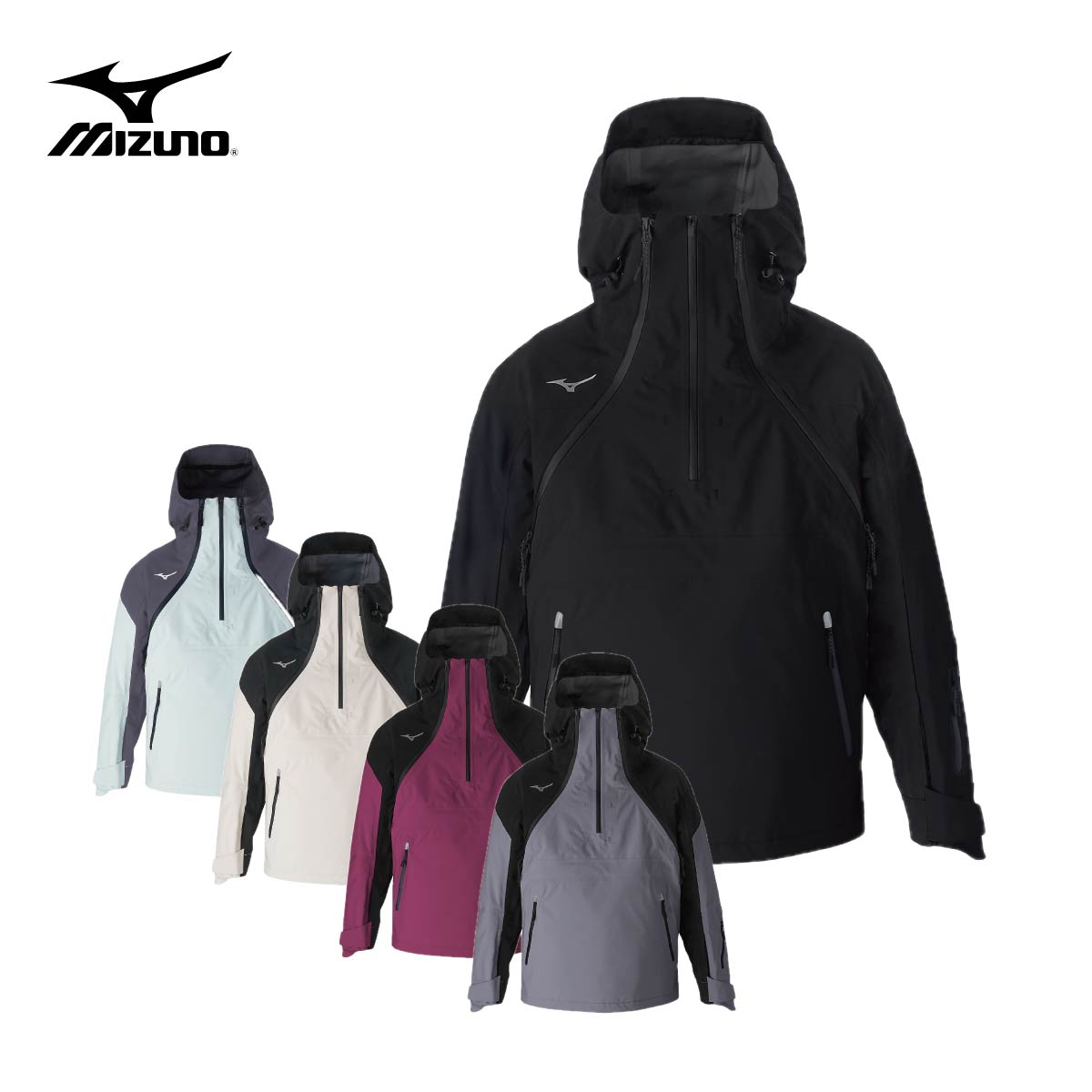 【早期取って置く】MIZUNO ミズノ スキーの板御召しもの 上衣 メンズ レディース＜2027＞Z2MED330 / FREE SKI SHELL PULL OVER PARKA / フリースキーシェルプルオーバーパーカー