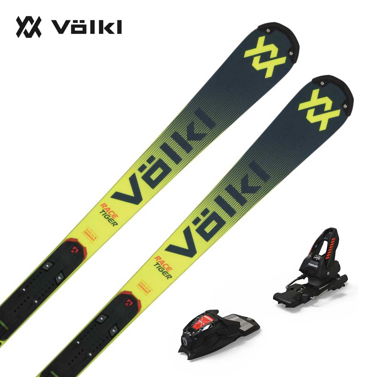 VOLKL フォルクル スキー板 キッズ ジュニア＜2026＞RACETIGER SL JR WC + JR RACE INTERFACE + RACE 10 [V2510800.000]ビンディング セット 取付無料｜スキー専門店　タナベスポーツ