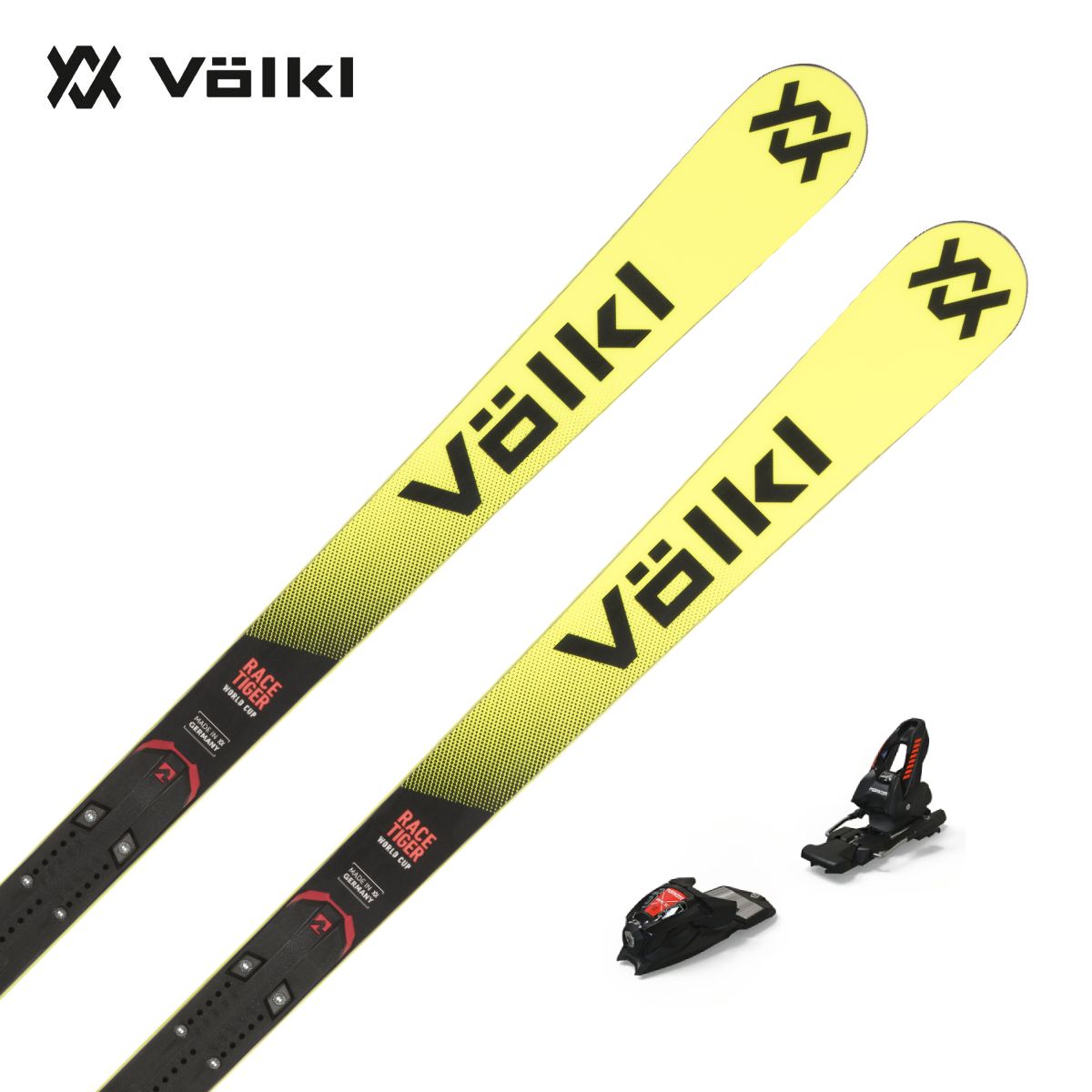 VOLKL フォルクル スキー板 キッズジュニア＜2027＞RACETIGER GS R JR JR-PLATE + RACE 10/V2610810.000/ビンディング セット 取付無料｜スキー専門店　タナベスポーツ